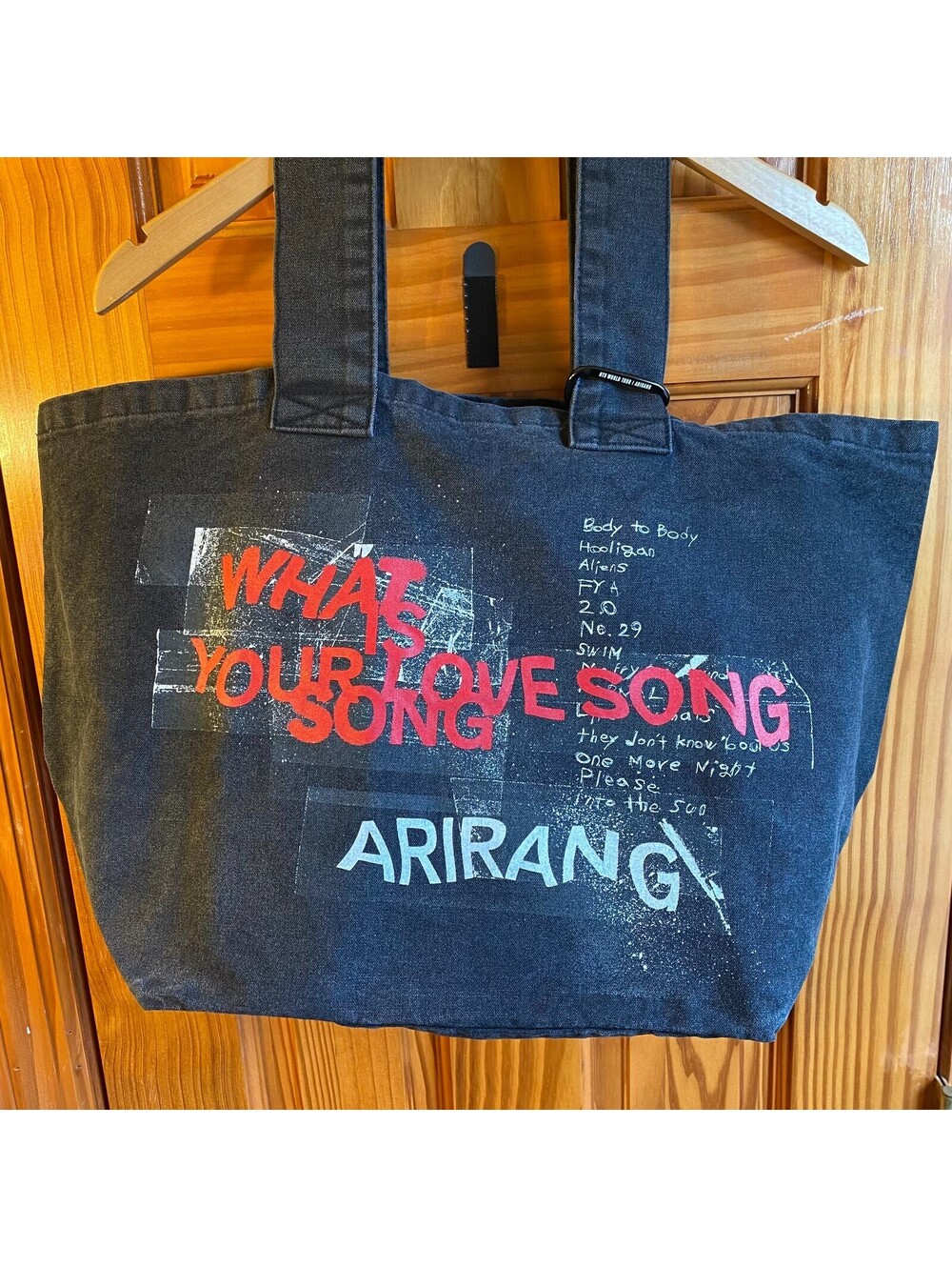 BTS NYC Pop Up Merch Exclusive Denim Tote Bag Arirang Tour
